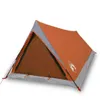 vidaXL Tenda da campeggio 2 persone Grigio e arancione Anteprima dell’immagine prodotto 1
