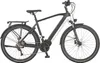 A studio shot of a black and white electric bicycle against a white background. Produktbild-Vorschau
