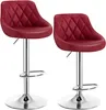 Two red bar stools on a white background. Produktbild-Vorschau