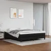 Łóżko Kontynentalne, Czarne, Obite Sztuczną Skórą, 160X200 Podgląd zdjęcia produktu 2