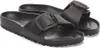 A pair of black Birkenstock Madrid Big Buckle EVA sandals are shown from a slightly elevated angle against a white background. Produktbild-Vorschau