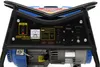 Close-up view of the control panel of a blue and black generator. Anteprima dell’immagine prodotto