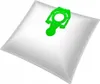 A white vacuum cleaner bag with a green plastic connector. Anteprima dell’immagine prodotto