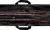 Two fishing rods are neatly stored inside a black carrying case. Produktbild-Vorschau