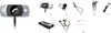 A collection of electronic components and accessories, including a control unit, microphone, cables, and a manual, arranged on a white background. Produktbild-Vorschau