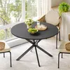 Table de salle à manger ronde à pieds en X, de style Voir les images du produit 1