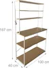 Scaffale da cucina Relaxdays, 6 ripiani con piano di lavoro Anteprima dell’immagine prodotto 4
