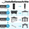 LARS360 Anthrazit 4x4 m Pop-Up Party Pavillon, Produktbild-Vorschau 9