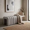 Sitzbank Sundo grau gepolstert 95x40x42 cm mit dekorativer Produktbild-Vorschau 19