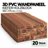 3D Wandpaneele PVC Holzoptik | Kiefer Holzblock | 20 Produktbild-Vorschau 2
