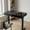 Czarne biurko elektryczne 100x60 cm z szufladą i USB Podgląd zdjęcia produktu 4