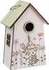 Hängedeko Frühling Vogelhaus Nistkasten Holzdeko Weiß Grün Produktbild-Vorschau 3