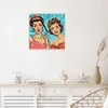 Wanduhr aus Glas mit Motiv Retro Frauen Illustration- 30 x Produktbild-Vorschau 3