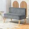 HOMCOM 2 Sitzer Sofa, Gepolsterte Couch mit Kordoptik, Produktbild-Vorschau 2