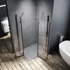 SONNI czarna kabina prysznicowa 80x90x195cm drzwi na Podgląd zdjęcia produktu 1