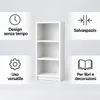 SELO Libreria stretta a 3 scomparti, bianca, 50 x 31 x 113 Anteprima dell’immagine prodotto 5