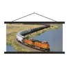 MuchoWow® Textilposter Ein orangefarbener Zug 120x60 cm mit Produktbild-Vorschau 1