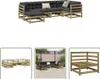 The Living Store 6-tlg. Garten-Sofagarnitur Kiefernholz Produktbild-Vorschau 1