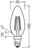 OSRAM LED Lampe CLASSIC B höchste  1.2W 840 Clear E14 Produktbild-Vorschau 6