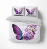 A bedding set with a butterfly and floral design. Produktbild-Vorschau