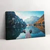 Boote auf dem See – Leinwandbild Wandbild – 30x20 cm – Produktbild-Vorschau 1