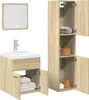 vidaXL 4-tlg. Badmöbel-Set Sonoma-Eiche Holzwerkstoff Produktbild-Vorschau 2