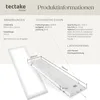Product information and dimensions for a tectake LED panel. Produktbild-Vorschau