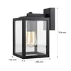 MasterLED Wandleuchte Außen E27 Schwarz Laterne Aluminium Produktbild-Vorschau 4