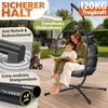 ELONEO Hängesessel mit Gestell, gemütlicher Schaukelstuhl Produktbild-Vorschau 4