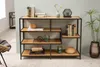 Industrial Bücherregal SLIM LINE 114cm Wildeiche schwarz Produktbild-Vorschau 3