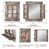 Mucola Wandspiegel mit Fensterläden Spiegel Bilderrahmen Produktbild-Vorschau 3