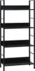 vidaXL Bücherregal 4 Regalböden Schwarz 60×27,6×124,5 cm Produktbild-Vorschau 8