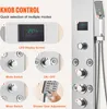A diagram illustrating the controls and features of a shower panel system. Anteprima dell’immagine prodotto