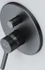 A close-up, studio shot of a black under-plaster shower mixer tap. Produktbild-Vorschau