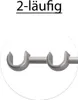 MDEKOR staffa a parete 2 tende in acciaio inox look R Anteprima dell’immagine prodotto 7