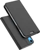 A black flip case for an iPhone XR is shown from a diagonal angle. Produktbild-Vorschau