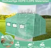 TRMLBE Szklarnia 3x2x2m 6㎡ Szklarnia foliowa HDPE+LDPE+rura Podgląd zdjęcia produktu 3