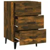 vidaXL Noční stolek Smoked Oak 40x40x66 cm výrobek ze dřeva Náhled obrázku produktu 5