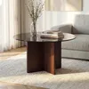 Couchtisch Rund Ø80cm Sicherheitsglas Schwarz und Produktbild-Vorschau 1