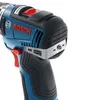 A close-up view of the top part of a blue and black Bosch cordless drill. Náhled obrázku produktu