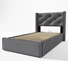 Sweiko Polsterbett 90x200cm grau mit Kopfteil, Lattenrost, Produktbild-Vorschau 5