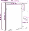 vidaXL Badezimmerspiegelschrank Schwarz Eichen-Optik Produktbild-Vorschau 7