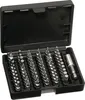 A black plastic case containing a set of metal screwdriver bits. Produktbild-Vorschau