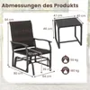 COSTWAY 3-tlg. Gartenmöbel Set mit gepolstertem Sitz, Produktbild-Vorschau 3