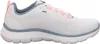 Side view of a white athletic shoe with pink and blue accents. Podgląd zdjęcia produktu
