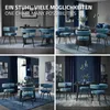 ML-Design Esszimmerstühle drehbar 4er Set in Blau Produktbild-Vorschau 5