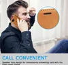 A man is using a brown leather phone case while talking on the phone. The case has a speaker hole design. Anteprima dell’immagine prodotto