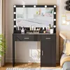 Schminktisch mit LED-Beleuchtung, einstellbare Helligkeit, Produktbild-Vorschau 1