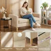 HOMCOM Sofa 2 Sitzer Couch mit 2 Wurfkissen, Stauraum Produktbild-Vorschau 5
