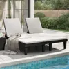 vidaXL Doppel-Sonnenliege Schwarz 155x138x83 cm Produktbild-Vorschau 3